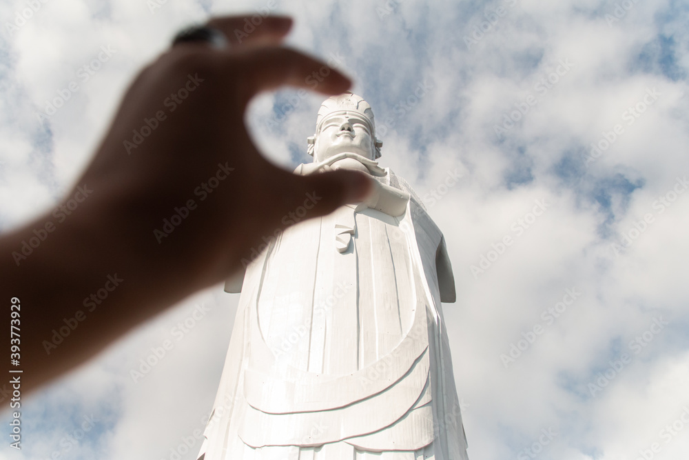 東京湾観音 千葉県富津市の胎内を参拝できる巨大観音像 東京湾を一望できる旅行 観光スポット 18年12月撮影 Stock Photo Adobe Stock