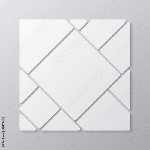 Vector empty collage board ten images, photo