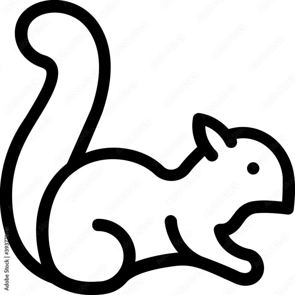 Fototapeta premium Squirrel Vector Icon