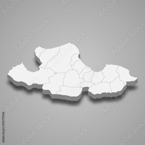 3d isometric map of Samsun is a province of Turkey