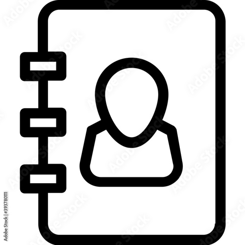 
Contact Book Vector Icon 
