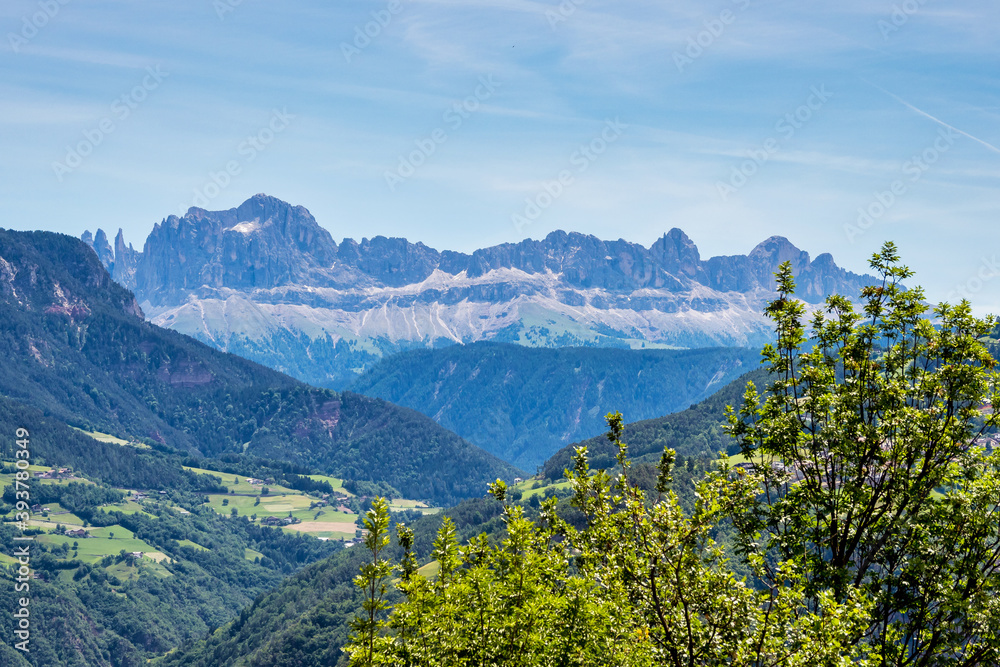 Landscape view of the mountains in South Tyrol, Renon-Ritten region, Italy.