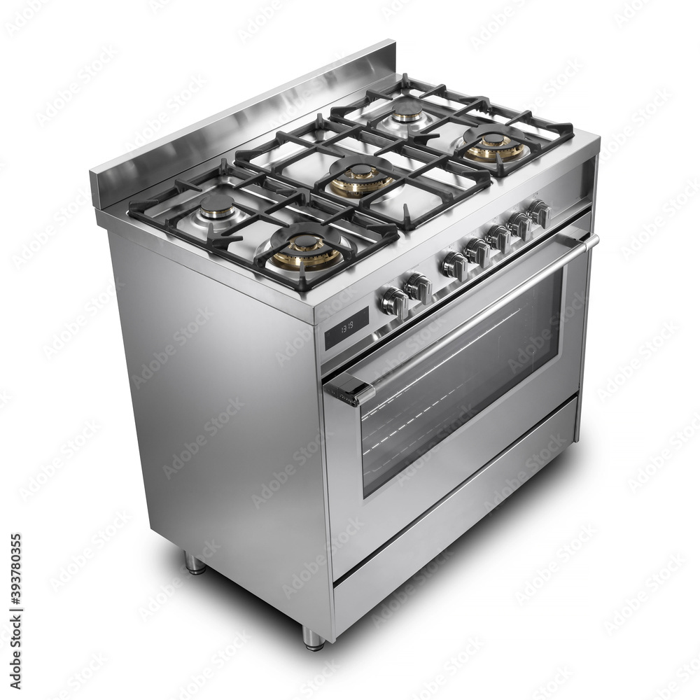 Metallic Stove Stock Photo - Download Image Now - Oven, Stove, Cut Out -  iStock