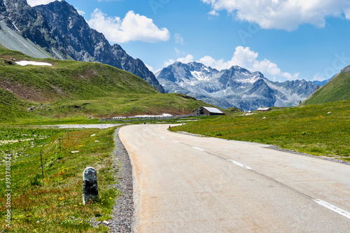 View of the albula pass in grisons, switzerland, europe