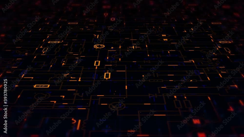 Electronic Diagram video background. 10 - seconds loop Stock 비디오 ...