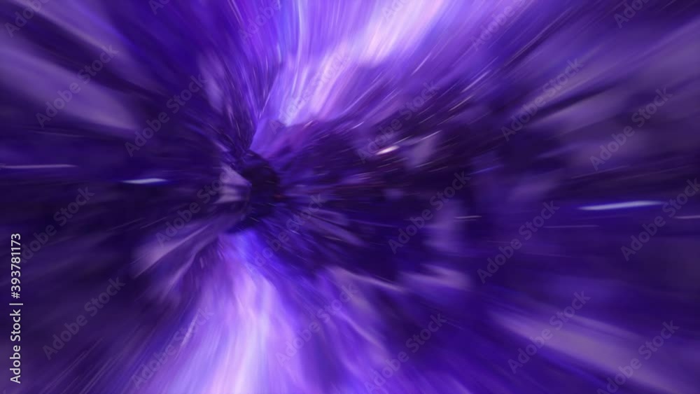 Fast Galaxy Travel Through Wormhole 4k