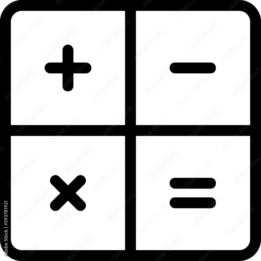 Fototapeta premium Mathematical Symbols Vector Icon