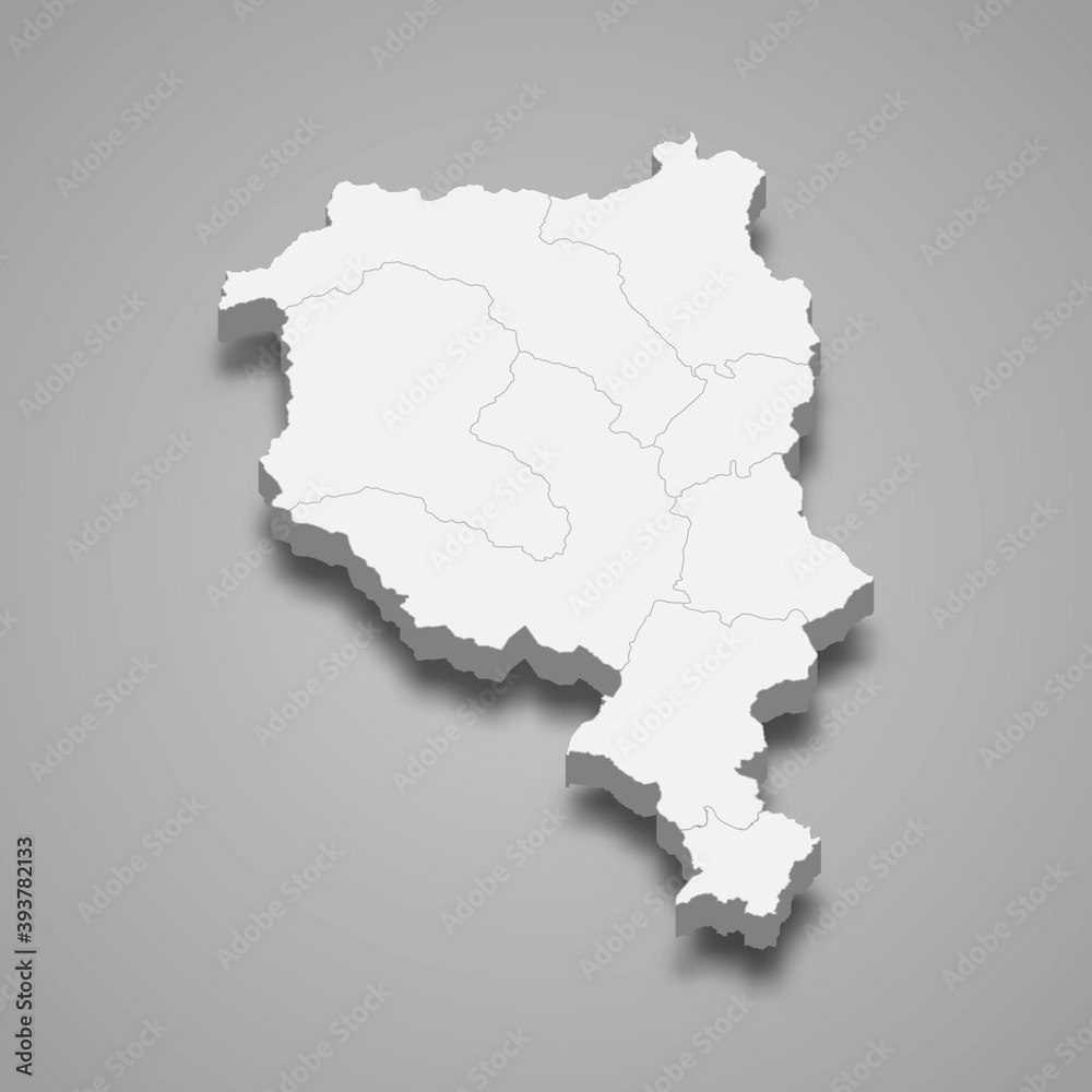 3d isometric map of Ticino is a canton of Switzerland 3d isometric map of Ticino is a canton of Switzerland