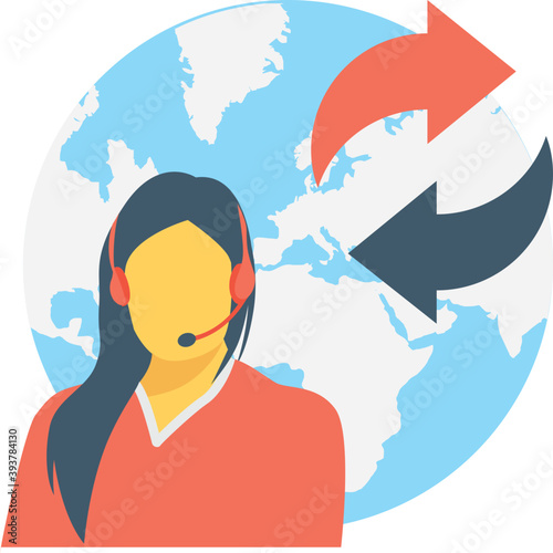 
Secretary Colored Vector Icon
