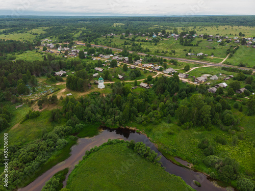 A village in the Russian North. Village Andrichevskaya  Arkhangelsk region  Velsky district