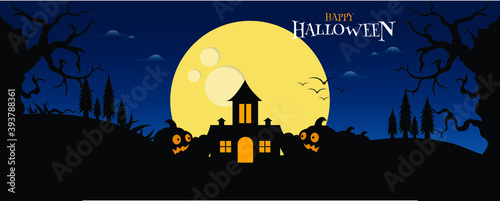 Halloween background flat design vector