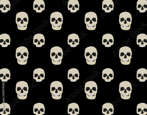pattern background, various human skull