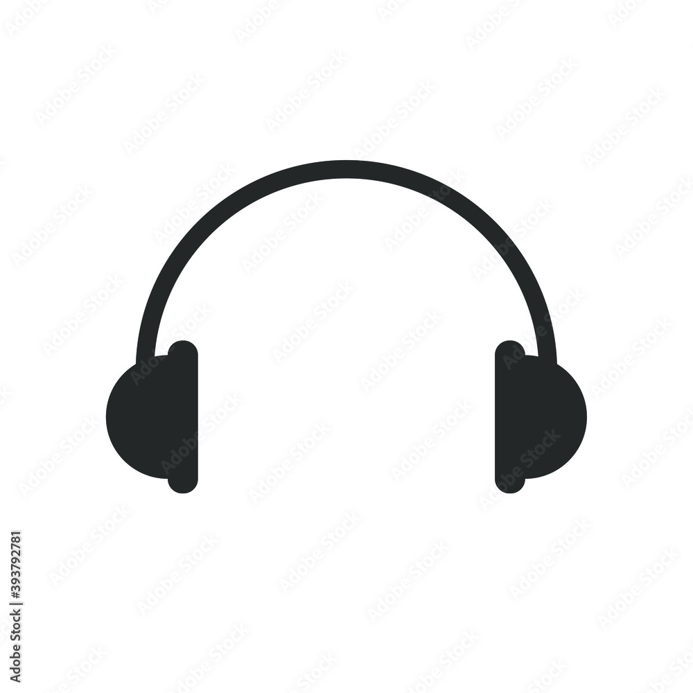 Headphones vector icon. Headset symbol. Earphone sign. Volume and audio