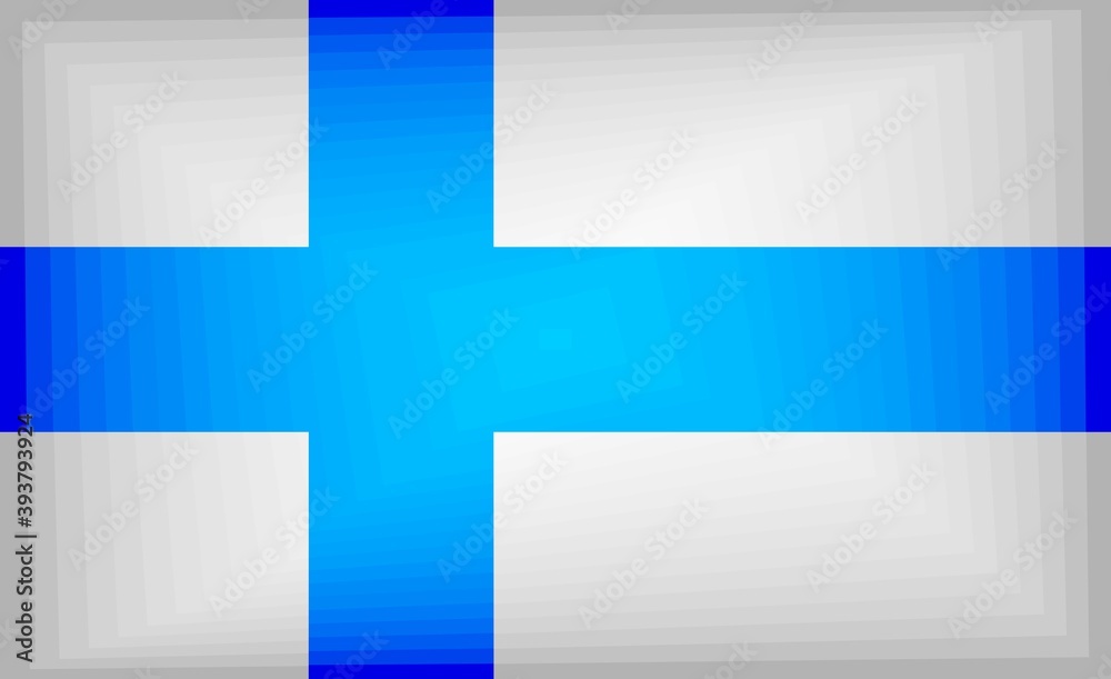 Finland Gradient Flag - Illustration, 
Three dimensional flag of Finland