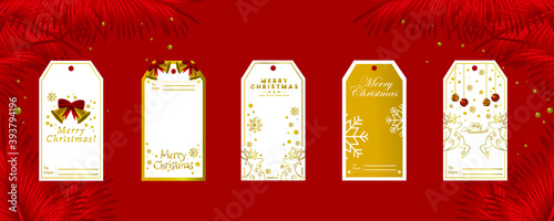 Set of Christmas tag luxury