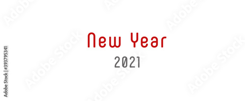 New year 2021. Illustration on a white background.