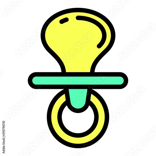 Baby nipple icon. Outline baby nipple vector icon for web design isolated on white background