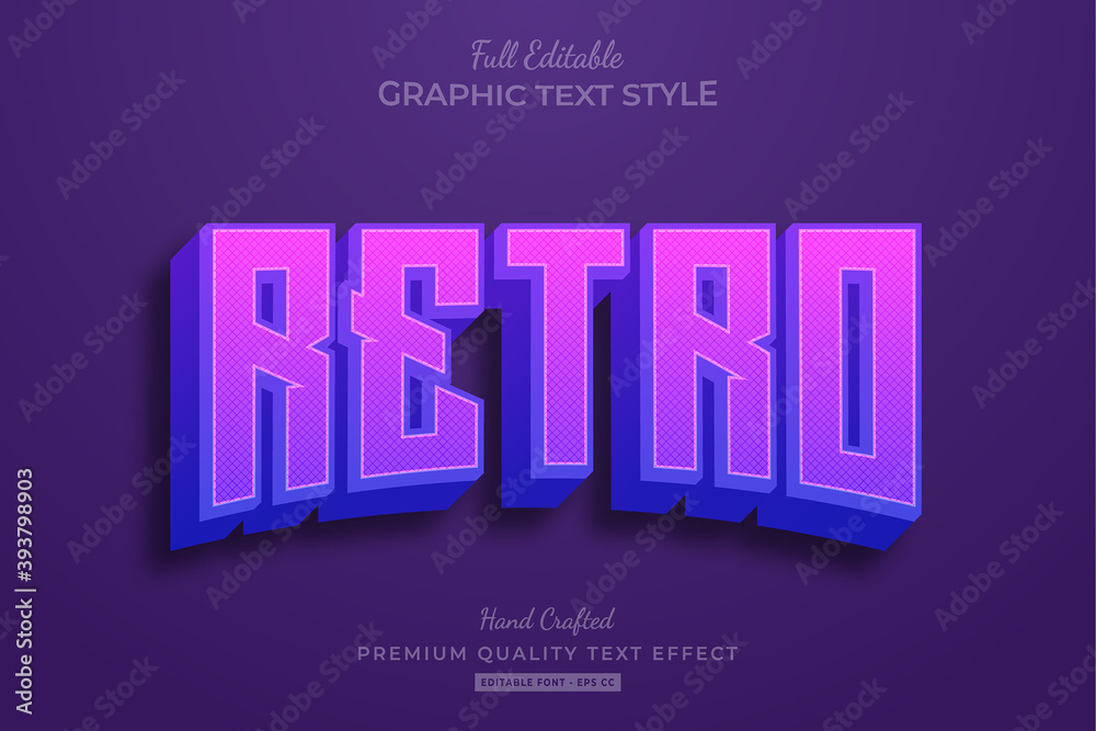 Retro Purple Editable Text Effect Retro Purple Editable Text Effect