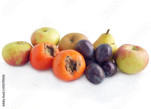 various multicolor fruits as tasty vegetarian food 