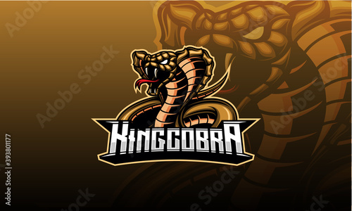 King cobra mascot logo design