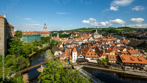 The State Castle and Cesky Krumlov in the South Bohemian district