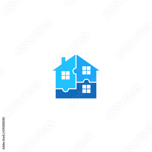 split home/house, room, cut vector logo design