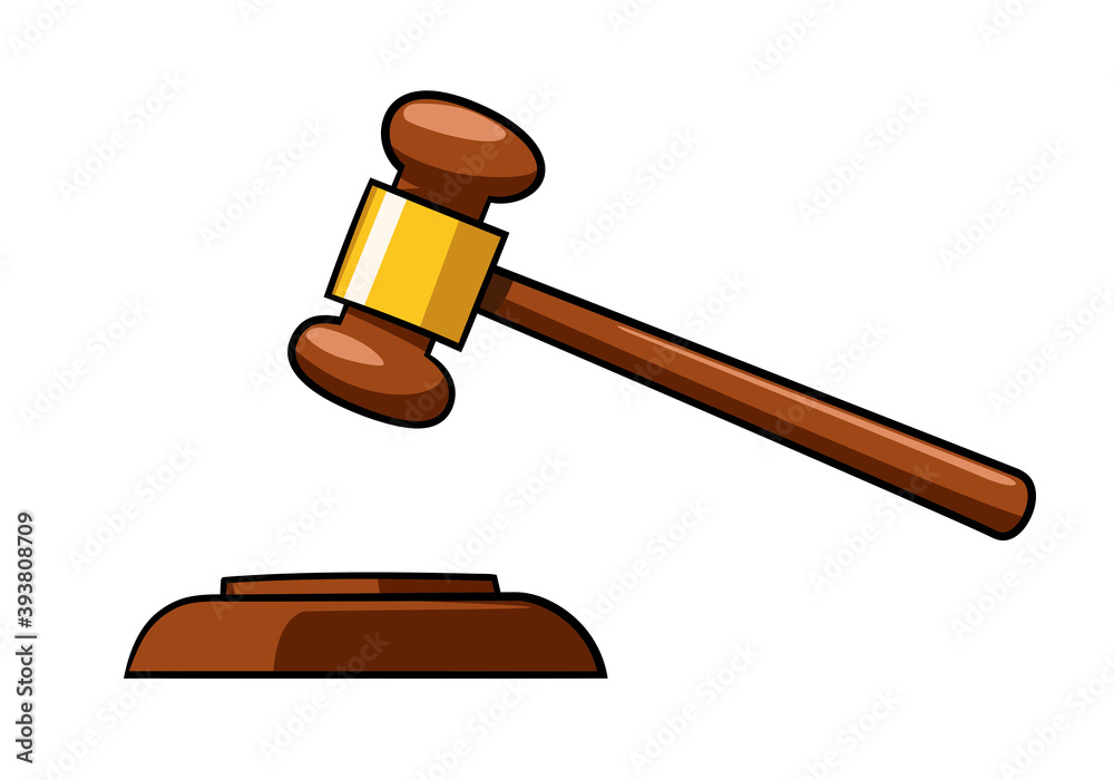 Hammer of judge. Gavel doodle Hammer of judge. Gavel doodle