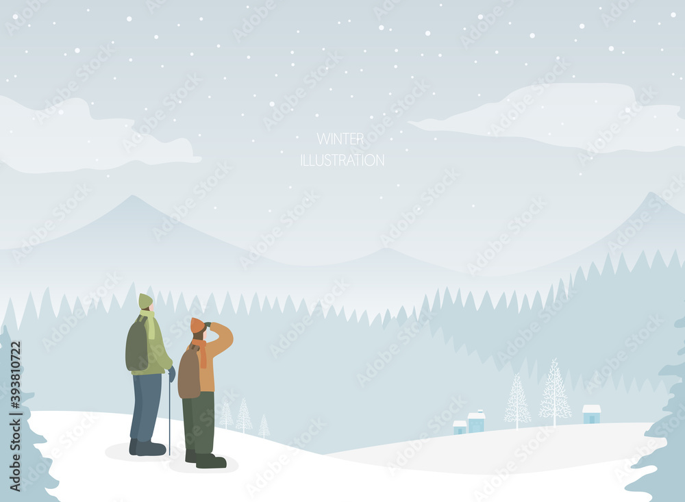 a collection of winter-emotional background illustrations a collection of winter-emotional background illustrations
