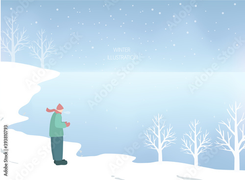 a collection of winter-emotional background illustrations
