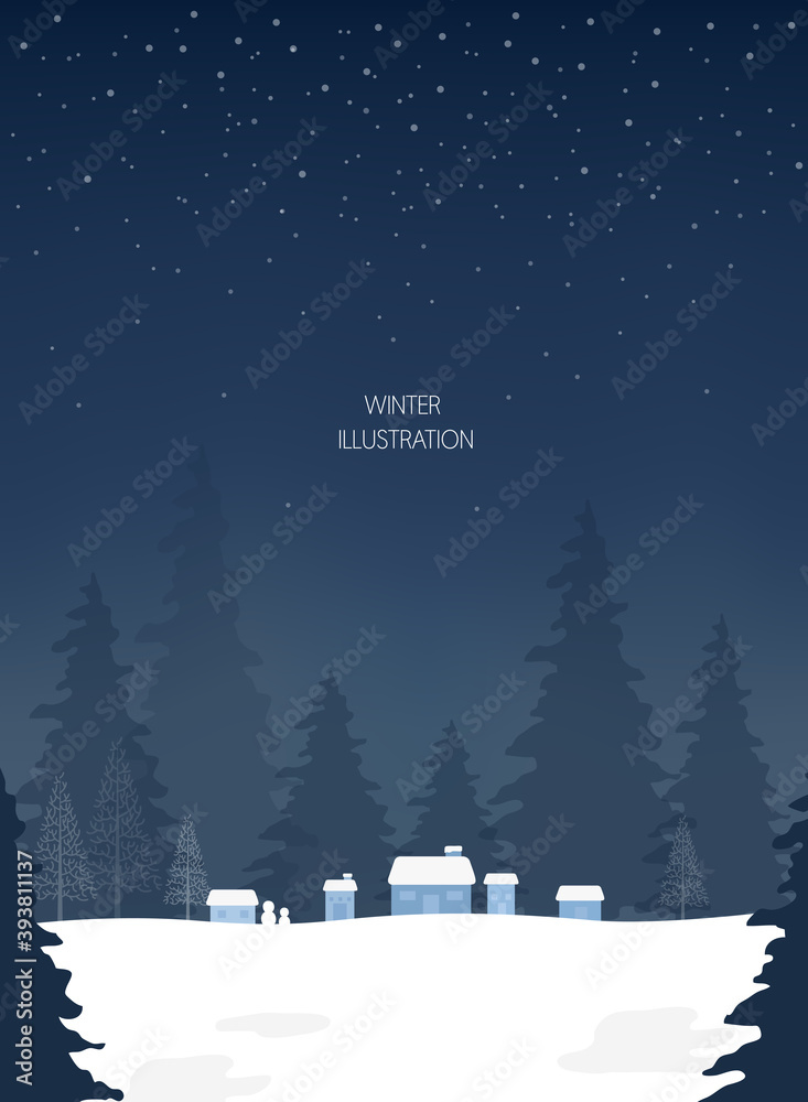 a collection of winter-emotional background illustrations
