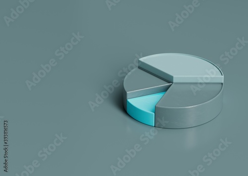 Abstract 3d render, composition, with light cyan, grey, white and lights blues colors. Geometric shapes.