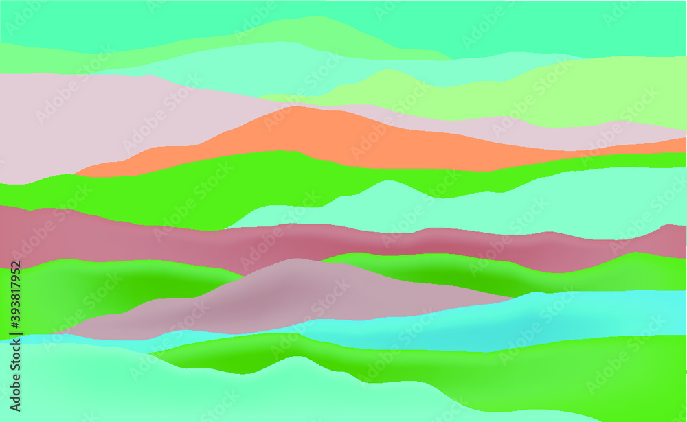 Vector illustration of abstract mountains color pattern