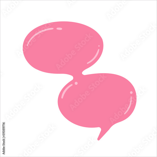 Speech Bubble for Entering Conversation Messages and Thoughts of Cartoon Characters