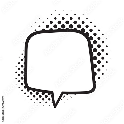 Speech Bubble for Entering Conversation Messages and Thoughts of Cartoon Characters