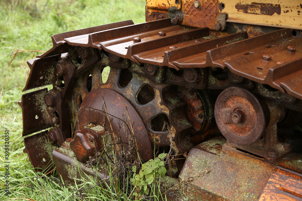 old farm tractor tracks
