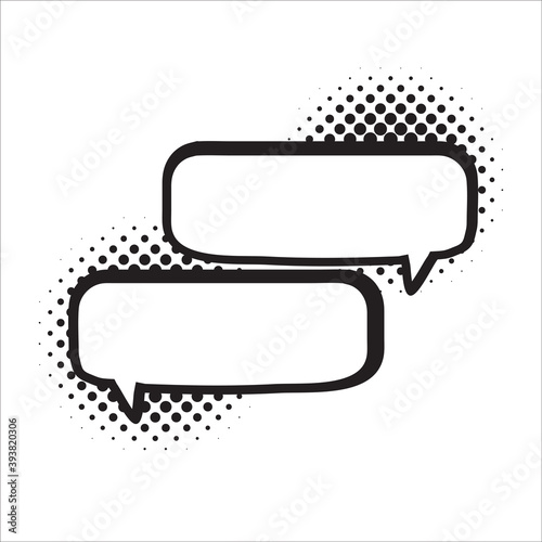 Speech Bubble for Entering Conversation Messages and Thoughts of Cartoon Characters