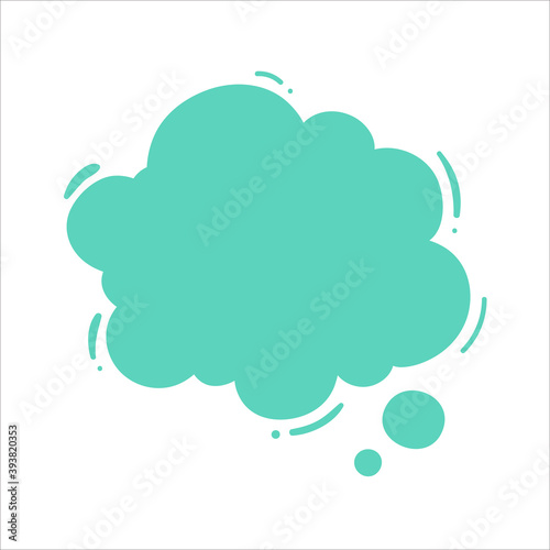 Speech Bubble for Entering Conversation Messages and Thoughts of Cartoon Characters