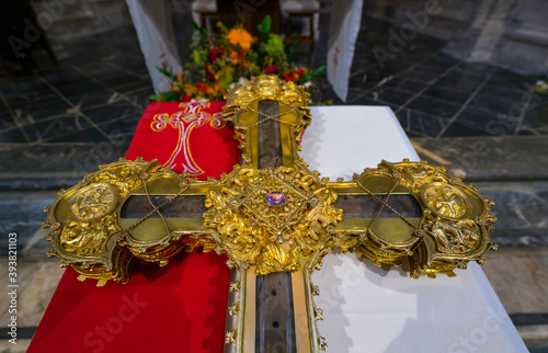 Lignum Crucis , The largest surviving piece of the True Cross.,  Monastery of Santo Toribio de Liébana, 
