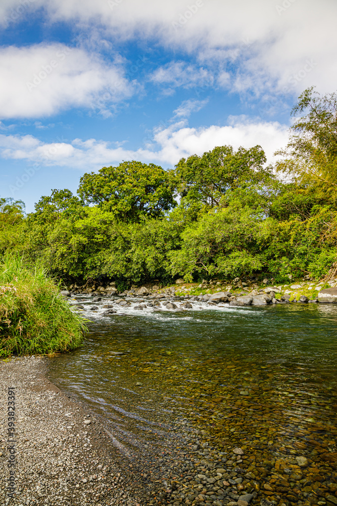 Rivière des Marsouins, a river on the Indian Ocean Island of Réunion
