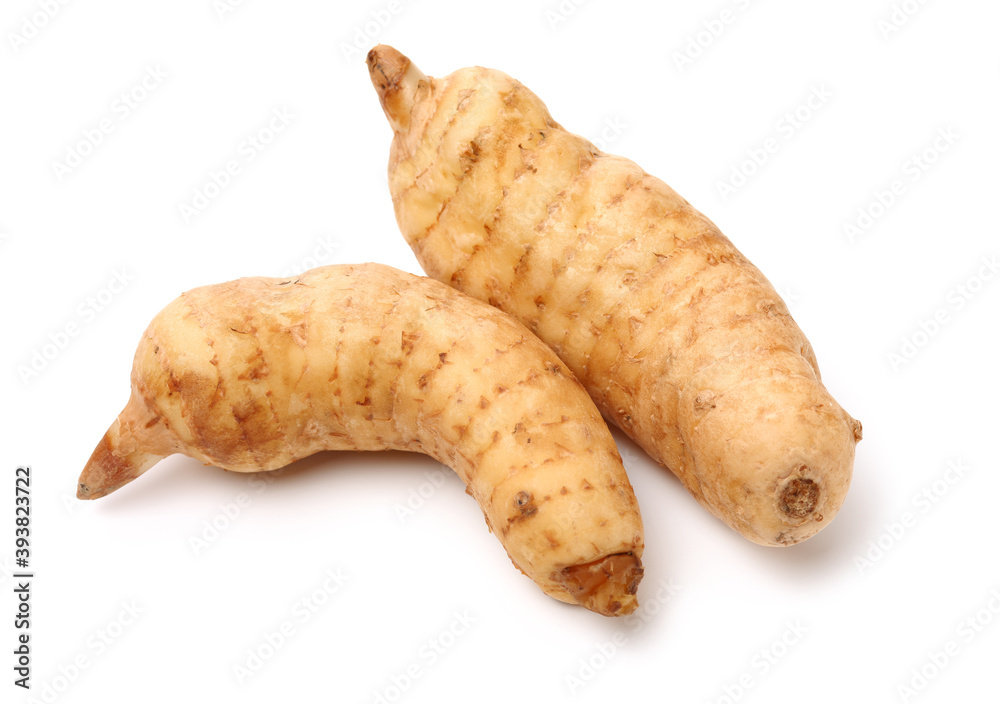 Fresh Gastrodia elata blume on white background