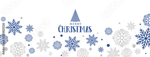 snowflakes decorative banner for merry christmas festival