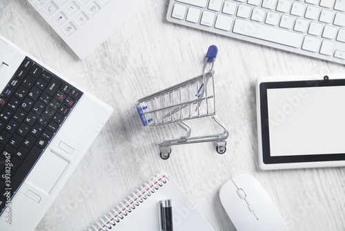 Shopping cart with a business objects.