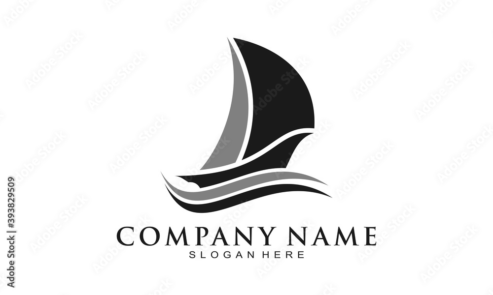 Boat illustration vector logo Boat illustration vector logo
