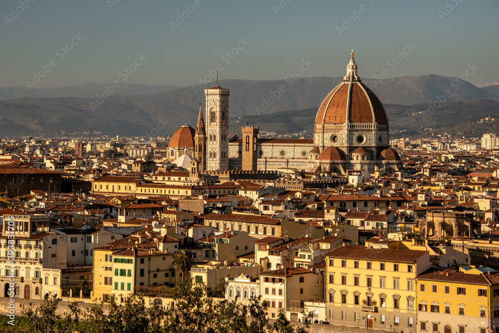 Florence cityscape with Arno river, and cathedral Santa Maria del Fiore