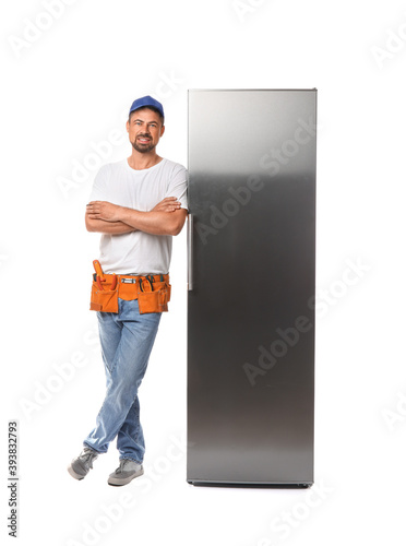 Worker of repair service ne...