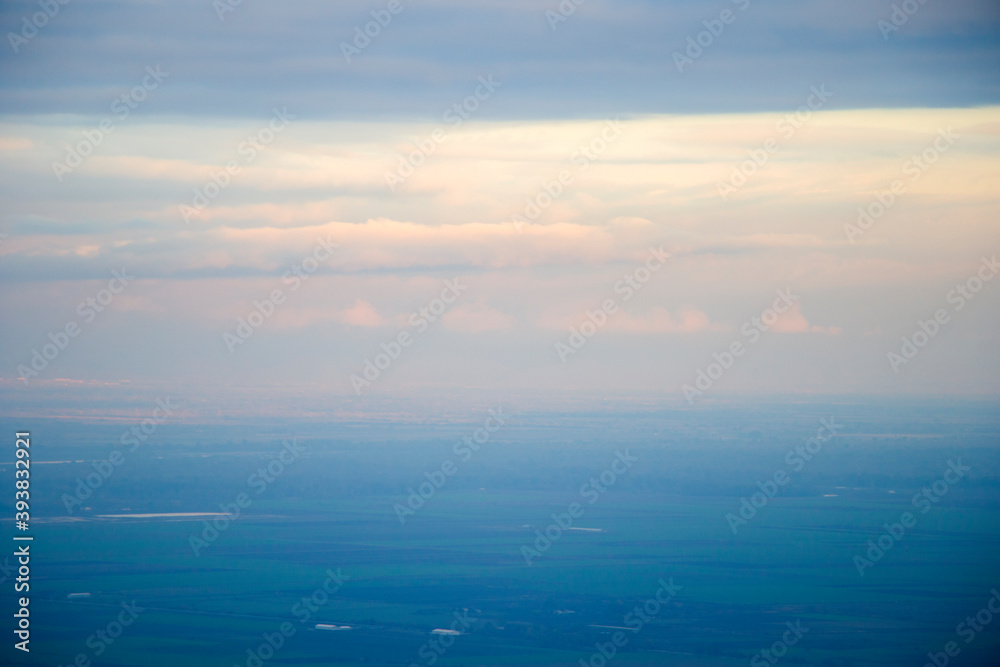 Alazani valley landscape and view in Kakheti, Georgia