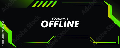 Currently offline twitch banner background vector