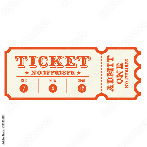 Old vintage ticket design