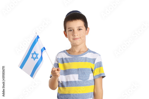 Little boy with the flag of...