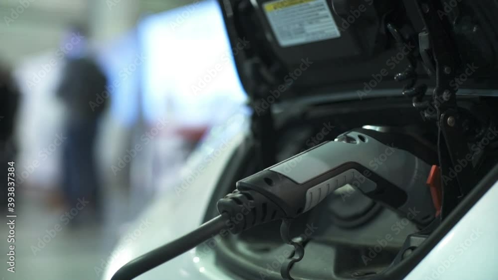 Start of a refueling process of an electric car Start of a refueling process of an electric car